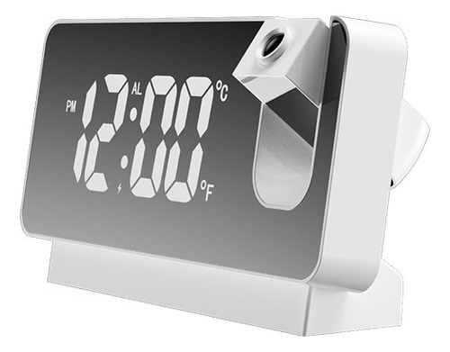 Reloj De Mesa  Despertador  Digital Genérica Digital Con Proyector  Color Blanco 