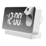 Reloj De Mesa  Despertador  Digital Genérica Digital Con Proyector  Color Blanco 