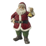 Figura Navideña, Santa Claus Con Campana | Adorno Navideño