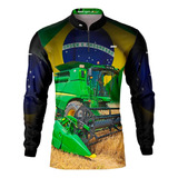 Camisa Camiseta Agro Brk Agricultura Colheitadeira Com Uv50+