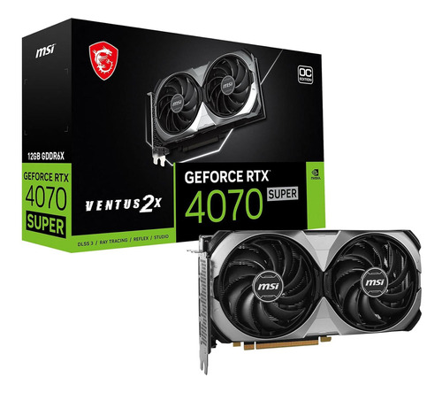 Tarjeta De Video Msi Rtx 4070 Super Ventus 2x Oc 12gb Gddr6x