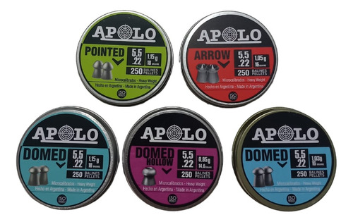 Balines Apolo Combo 1  Por 250  Cada Lata   ( 5 Latas) 