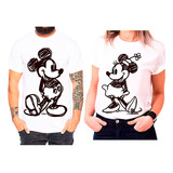 Poleras Duo Algodón Pareja Día Enamorados Mickey Y Minnie 53