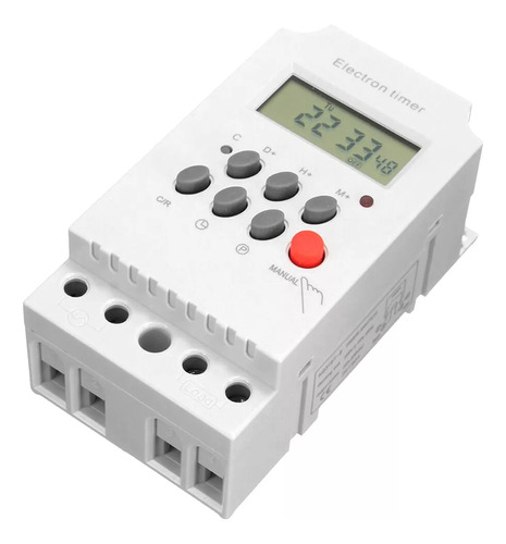 Temporizador Digital Programable Ac 220v 25a Din Rail Elec