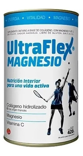 Ultraflex Magnesio Colágeno Hidrolizado En Polvo 420gr