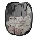 Kit 2pcs Cesto De Roupa Suja Nylon Organizado