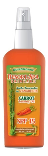 Aceite Bronceador Bio Y Organico De Zanahoria Spf 15 250ml