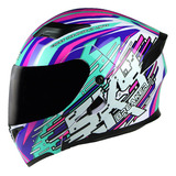 Casco Abatible Para Moto Edge Boss Skybreaker Certificadodot Color Morado Tamaño Del Casco Xxl