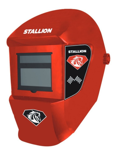 Careta Electronica Para Soldar Roja St-r9 Stallion Color Rojo