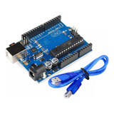 Arduino Uno R3 Atmega328 + Cable Usb Chip Extraible