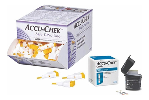 50 Cintas Accu Chek Guide + 50 Lanzetas