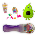 Muñeca Slime Con Accesorios + Slime Pop It + Squishy Palta