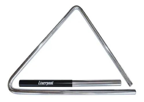 Triângulo De Aço Para Forró Médio Liverpool Tf536 + Baqueta