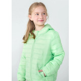 Jaqueta Puffer Infantil Unissex Com Capuz Hering La55