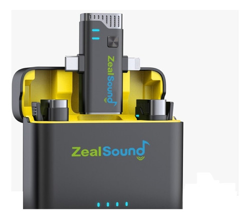 Microfone Duplo Lapela Zealsound Sem Fio Profissional