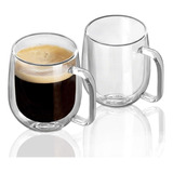 Double Wall Glass Coffee Mugs Tea Cups Set Of 2, Thermal ...