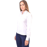 Kit7 Camisete Manga Longa Camisa Feminina Social Gabardine