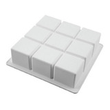 Molde Silicona Silikomart Profesional Cubik 1400 172x172 Mm Color Blanco