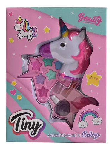 Set De Maquillaje Puppa Unicornio Sombras Esmalte Tiny Byp