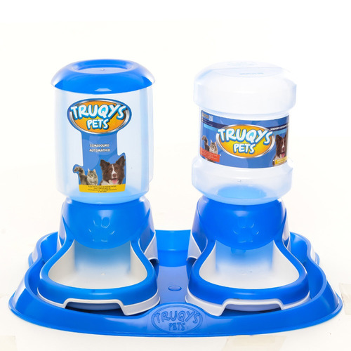 Comedouro Duplo Truqys Bebedouro Para Cachorros E Gatos 2l