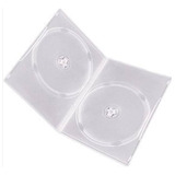 Pack 10x Caja Dvd Doble Transparente 14 Mm Premium 