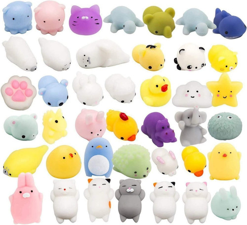 10 Squishy Mochi Animals Antiestres Aleatorios Souvenir 3cm 