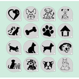 Stencil Pet Kit 16 Moldes 7x7cm