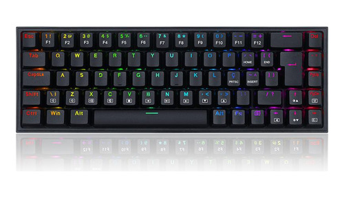 Teclado Mecânico Redragon Castor Preto Rgb Switch Marrom Pt