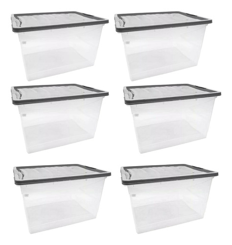 Organizador Caja Plastica Star 23.5 Lts Pack X 6 Unidades