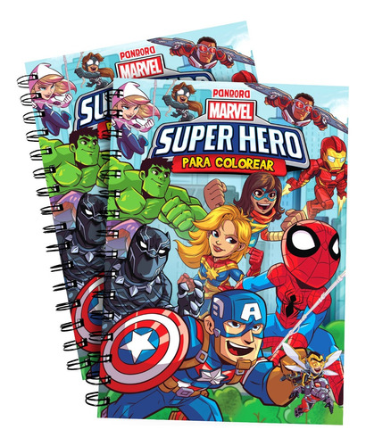 Cuaderno Marvel Super Hero Superhéroes Para Colorear Pintar