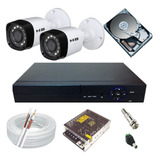 Kit Segurança Residencial 2 Câmeras Ir Hd 720p Dvr 4ch P2p