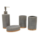 Dispenser Para Baño De Ceramica Setx4 Piezas
