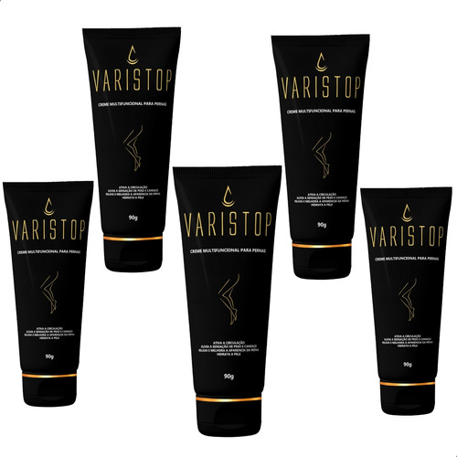 Kit 05 Varistop Cremes P/ Pernas Masculinas Fortalecidas