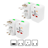 Kit 4 Adaptador Universal Argentina Peru Eua Plug Tomada 10a