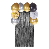 Arco De Globos Con Cortina 1x2 Mts (fiesta Black) 