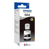 Garrafa De Tinta Epson Original 504 Preto/black 127ml