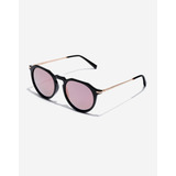 Gafas De Sol Hawkers Warwick Crosswalk Hombre Y Mujer Lente Rosa/dorado Varilla Negro Armazón Negro Diseño Mirror