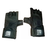 Guantes Fitness Bulls 17053 Gimnasio Gym De Cuero Muñequera