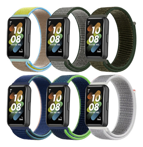 6 Correas De Reloj De Nailon Para Huawei Band 7