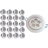 Pack X20 Focos Embutidos De 5w Luz Fria