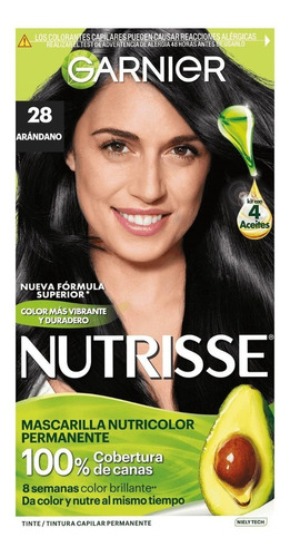  Nutrisse Garnier Coloración Kit Tintura Permanente Tono 28