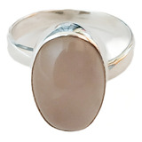 Anillo Plata .925 Cuarzo Rosa Natural Joyeria Fina