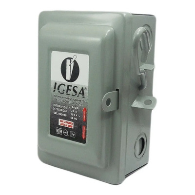Interruptor De Seguridad De 2 Polos 30 Amperes Igesa | MercadoLibre