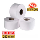 Neve Papel Higienico Rolao Folha Dupla 3x250m Para Empresas