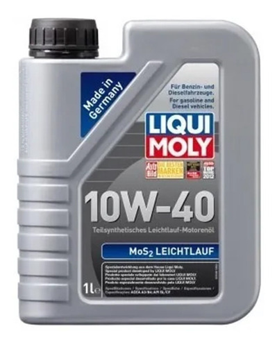Aceite Liqui Moly Mos2 10w40 Semisintetico X 1 L