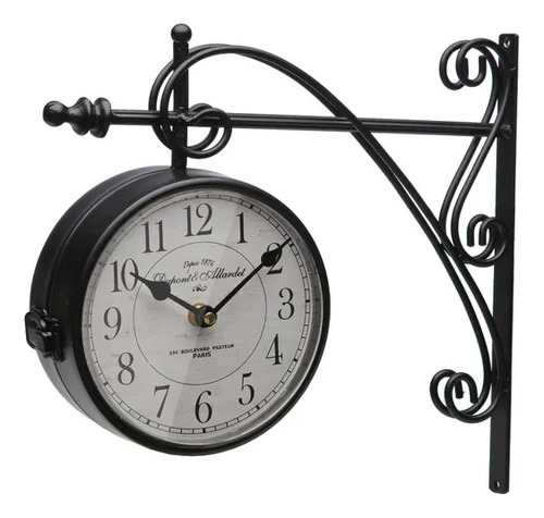 Reloj De Estacion De Pared, Doble - Colgante, De Metal