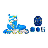 Rollers Niños Extensibles Cougar Con Kit De Protección Y Luz