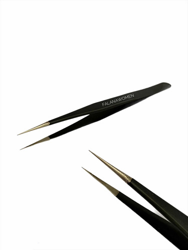 Pinza Para Extensiones Pestañas Recta Extra Fina Tweezers