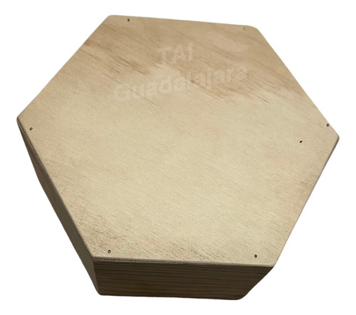 Caja Madera Hexagonal Con Tapa Regalo Detalle 20x20x9.5 Cm
