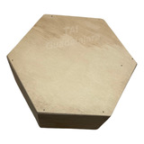 Caja Madera Hexagonal Con Tapa Regalo Detalle 20x20x9.5 Cm